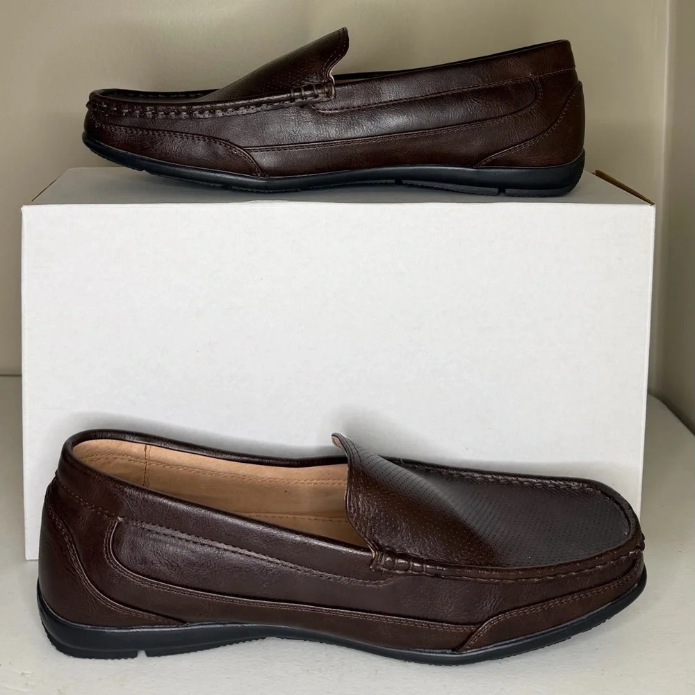 Men's J. Ferrar sz 12 Brown Leather Loafers